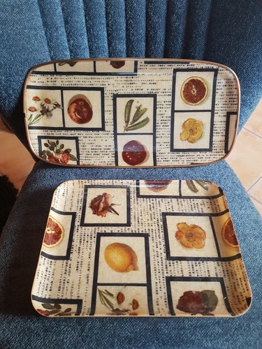 Vintage anciens plateaux en - vintage,