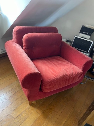 Fauteuil vintage tissu - fauteuil,