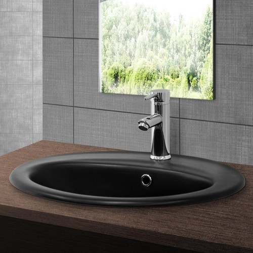 Lavabo céramique noir mat - céramique,