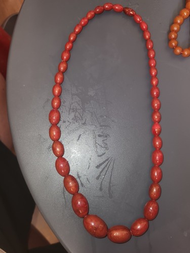 Ancien collier perles olives - ancien,