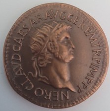 Médaille En Bronze Reproduction De Monnaie Antique XX Siècle