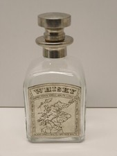 -JOLIE CARAFE VERRE & ETAIN du MANOIR pour WHISKY ou AUTRE DECO VITRINE  D