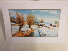 CP CARTE POSTALE TABLEAU BLANC MANTEAU PEINT à la BOUCHE