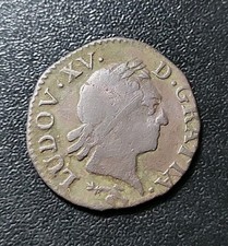 C0410 : Liard Louis XV à La Vieille Tête 1769 CC Besançon