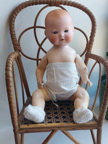 Poupée ancienne bébé 351 - poupée,