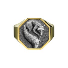 Bague en argent renard, bijoux
