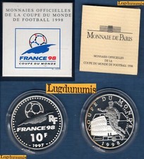Coffret BE 10 Francs Argent 1997 Italie Coupe du Monde 1998 Idéal du Football II