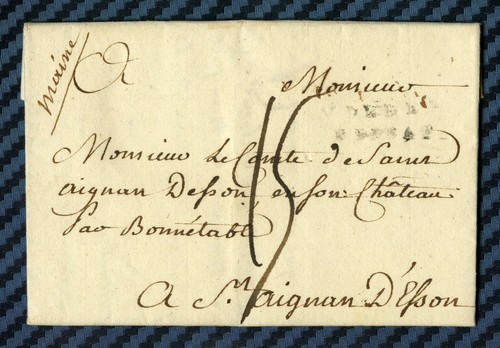 Lettre de villers bocage - -=,