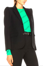 BALENCIAGA Veste De Costume En Laine À Épaules Courbées NEUVE DEADSTOCK L