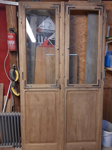 Double porte vitrée chêne - porte, en