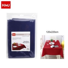 Nappe De Table De Cuisine 120x220cm Rectangulaire Bleue Hmj