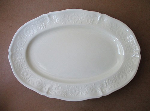 Grand plat ovale faïence - en,