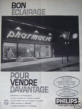 PUBLICITÉ 1958 PHILIPS UN BON ÉCLAIRAGE RENTABLE POUR ENSEIGNE - ADVERTISING