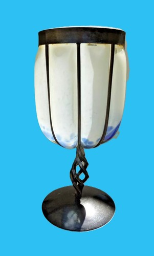 Vase pate verre fer forgé - vase,