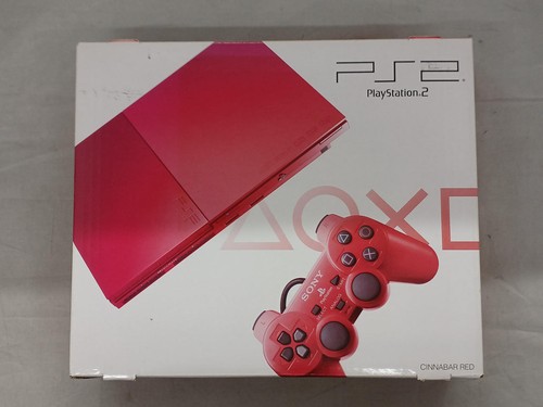 Console ps2 cinnabar red boxed - console,