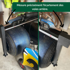 Outil de mesure d’écartement arrière pour karting