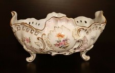 RARE Jardiniere centre de table en porcelaine de Saxe de Potschappel 1888-1901