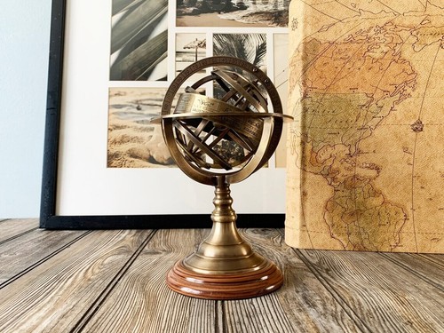 Ancien globe sphère - , laiton
