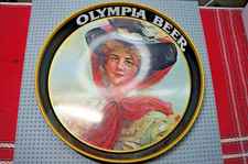 RARE ancien plateau de bar bistrot OLYMPIA BEER publicitaire PAGANI LECCO italy