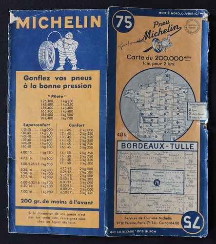 Carte michelin bordeaux - michelin, 75