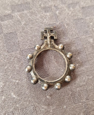 ANCIEN CHAPELET DIZAINIER SCOUT/RELIGIEUX EN METAL ARGENT