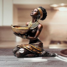 Ornement de bureau plat pour femme africaine 2D, décor de Table, artisanat