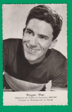CYCLISME carte cycliste ROGER PIEL Champion de France de Vitesse 1946-1947