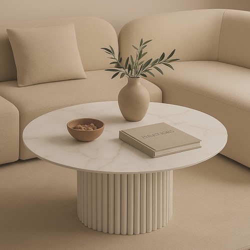 Pierre table basse ronde - pierre,