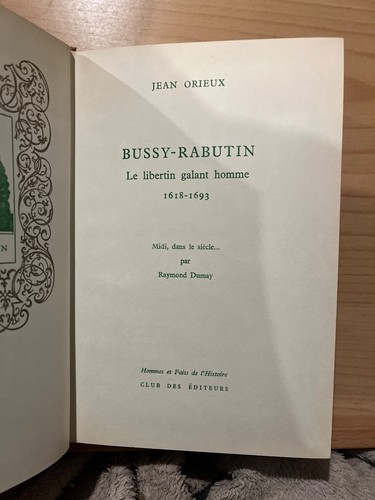 Jean orieux bussy rabutin - orieux, bussy-rabutin