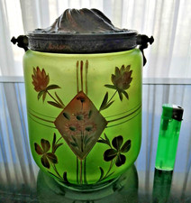 ancien seau à biscuits décor