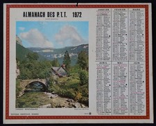 1972 calendrier almanach - almanach, ptt