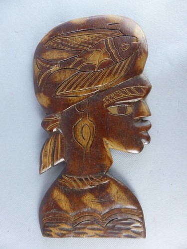 Buste femme aricaine - femme, bois