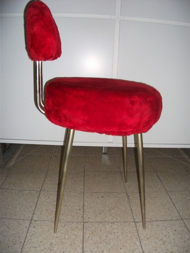 Chaise moumoute pelfran rouge - moumoute,