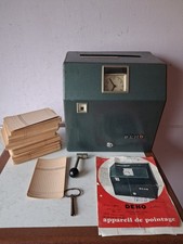 ancienne pointeuse DEHO+cartons vintage,EN MAIN PROPRE.