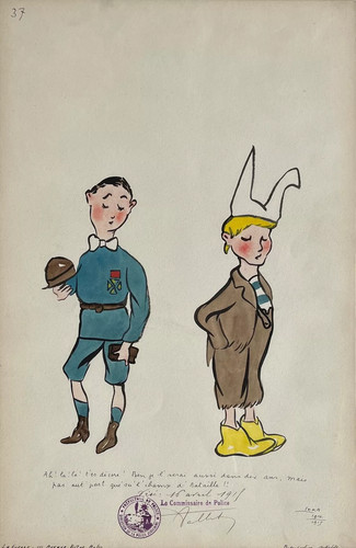 Caricature 1914 très - très, joli
