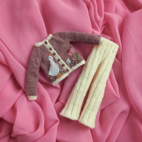 Handmade knitted clothes set - handmade,