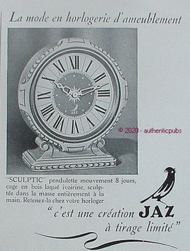 Publicite jaz pendulette - publicite,