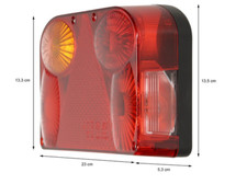 Feu de remorque arrière gauche 6 fonctions