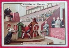 Chromo Litho CHOCOLAT DU PLANTEUR N°23 Louis XVI à la Barre Convention 8,7x12,2