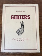 Jean de Witt GIBIERS 48 planches au crayon B. RIAB toison d'Or (1950) Numéroté