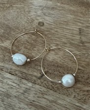 Créoles Fines Avec Perle