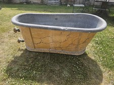 ANCIEN BAIGNOIRE ZINC  Peinture Faux Marbre