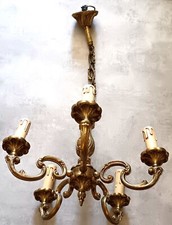 Lustre Style Louis XV en Bronze métal doré à définir Diam 39 cm