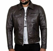 Veste moto motard homme rétro