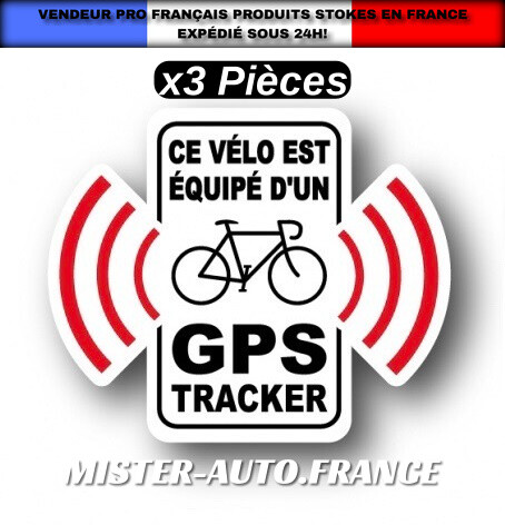 Autocollant antivol vélo - x3,