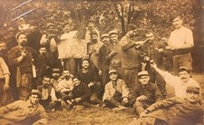 Carte photo 1914-1918, "Hôtel des Poilus pouilleux", Guerre, WW1, CPA, Humour