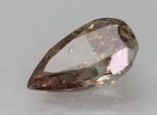 0.39 Carat Marron Gris VS2 Poire Forme Naturel Amélioré Diamant 6.22X3.52m W
