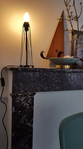 Lampe phare scoubidou vintage.
