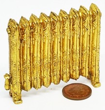 Poupées Maison Non Fonctionnelle Radiateur Doré Coloré Antique 1:12 Échelle 329