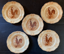 Suite de 5 assiettes dessert